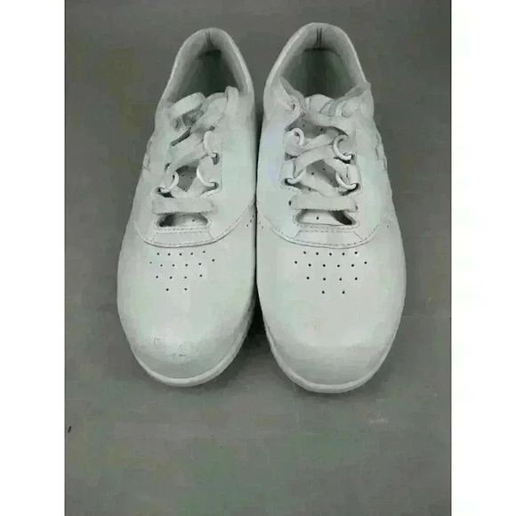 SAS Free Time White Leather Lace Up Walking Work Nurse Shoes Women's 6.5 M - Picture 3 of 14